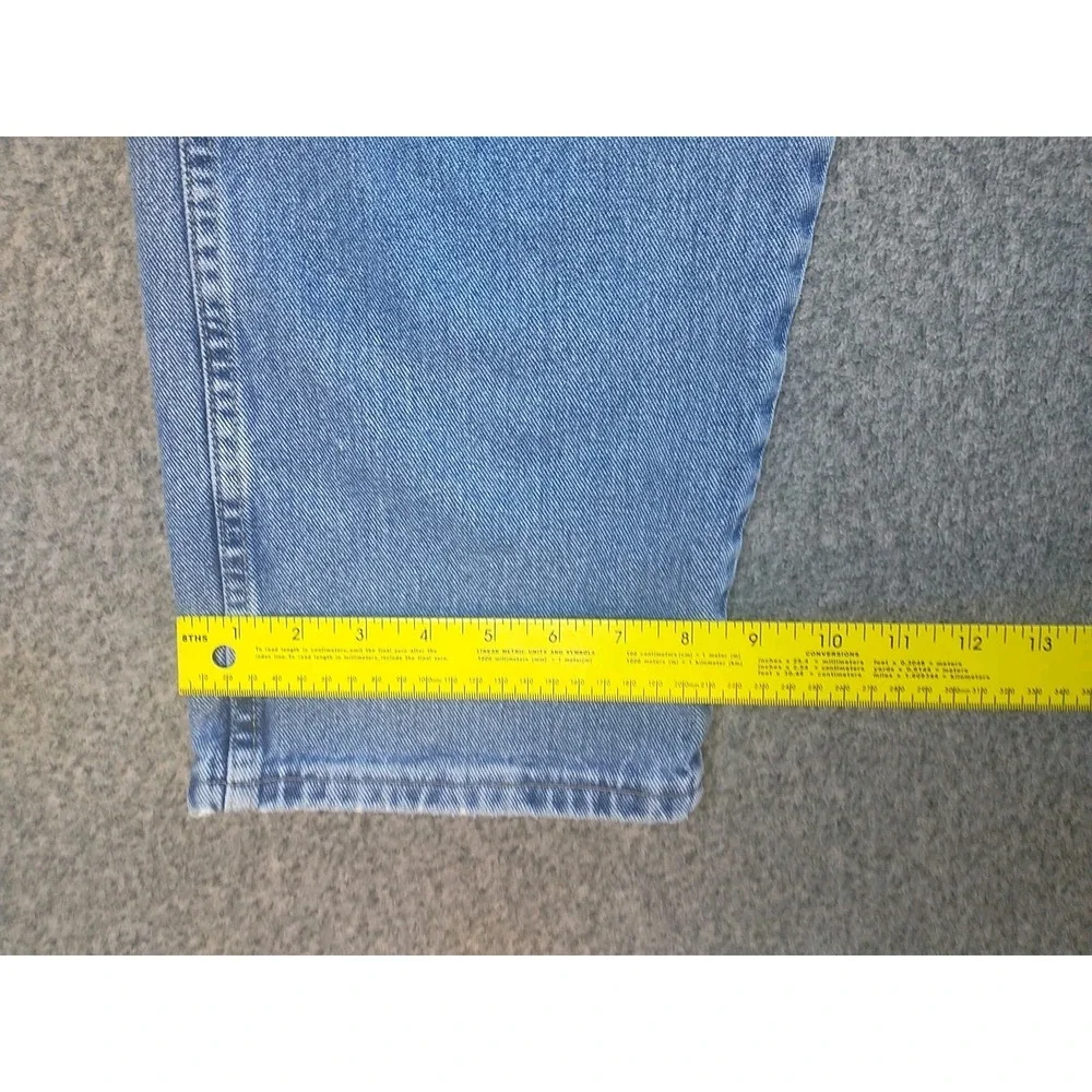 Wrangler Rugged Wear Mens Light Wash Straight Leg Jeans 38x31 Blue Denim 35001AI
